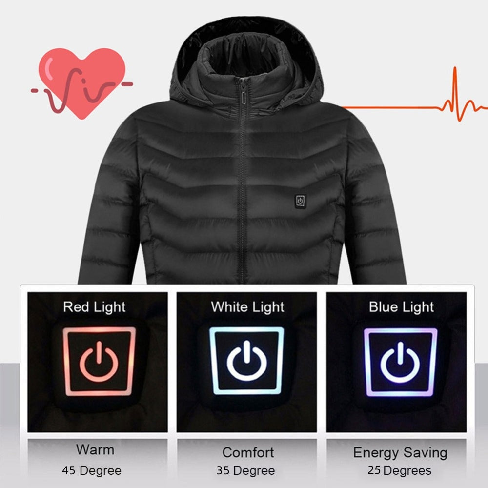 Unisex Heated Electric Jacket Winter Coat